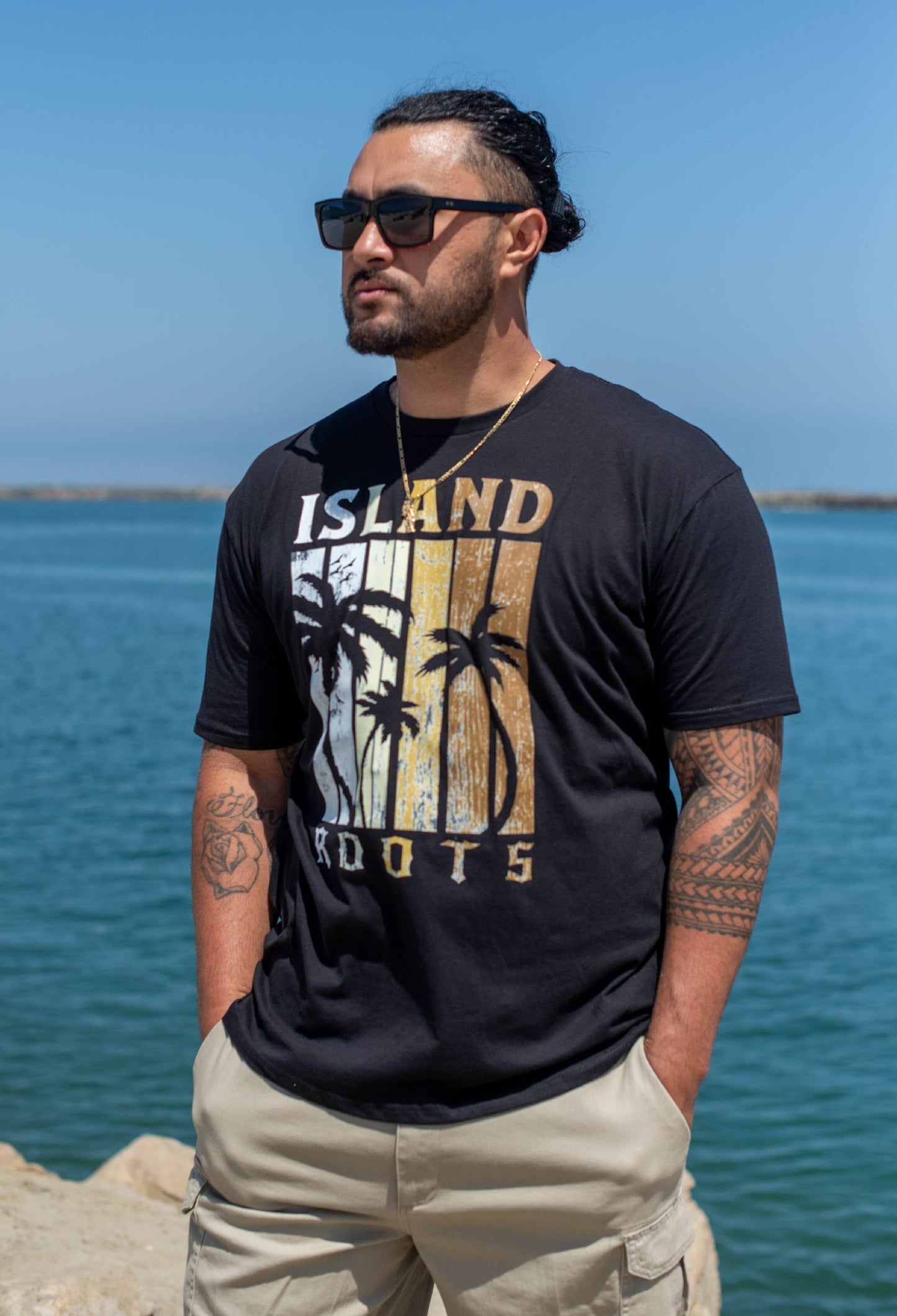IR Stripe Palm Trees Tee