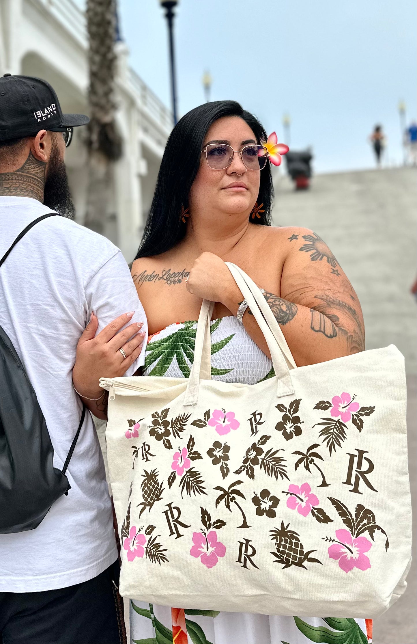 IR Hibiscus Tote Bag